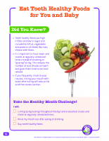 Eat Tooth Healthy Foods for You and Baby