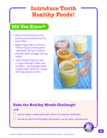 Introduce Tooth Healthy Foods